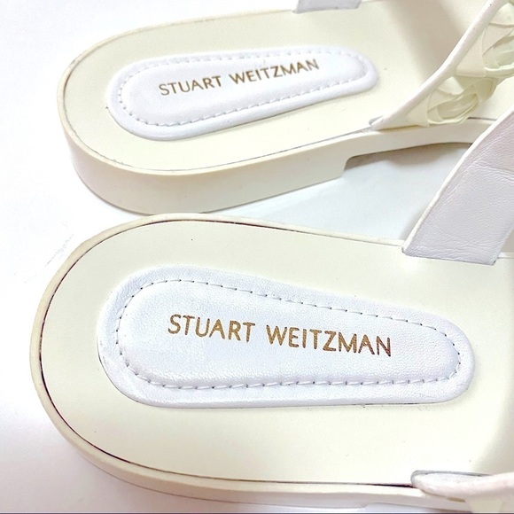 Stuart Weitzman Rosita Two Band Slide Sandal Size 8.5 N Summer Casual - Picture 7 of 11